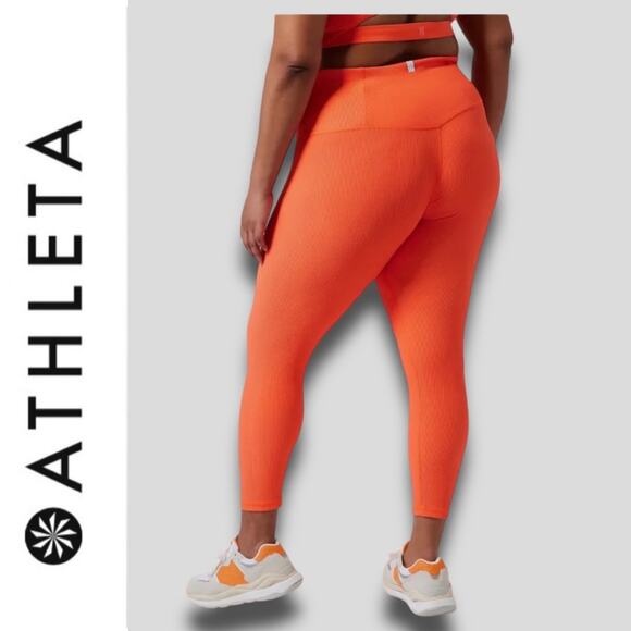 ATHLETA NWT ATHLETA X ALICIA KEYS ELATION TIGHT JEWEL ORANGE 2X - Picture 3 of 12